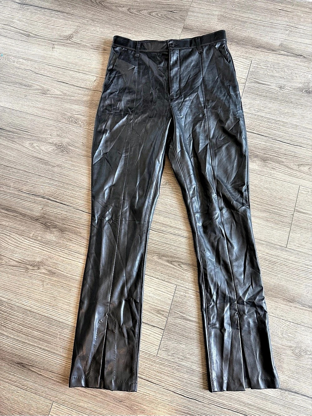 Abercrombie & Fitch The Skinny High Rise Faux Leather Pants Black Waist 31